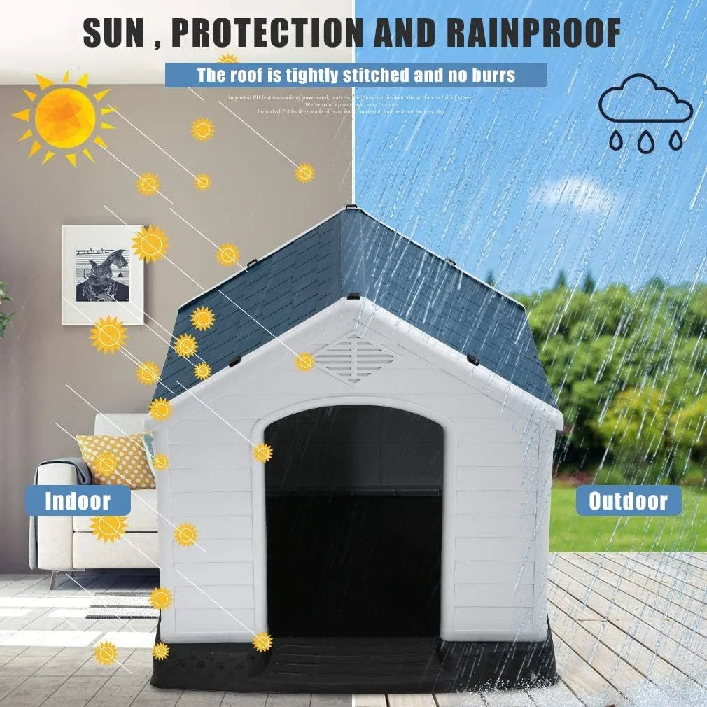 Weatherproof Heated Dog House – Large Outdoor Shelter