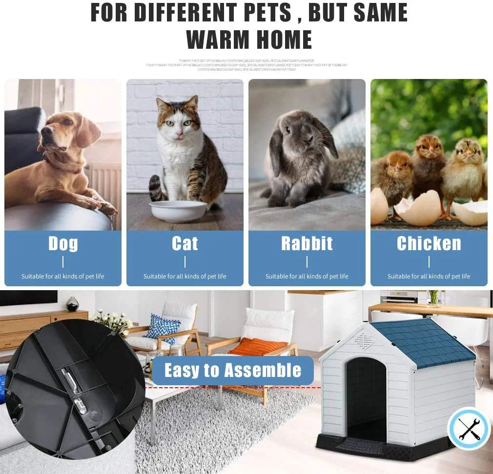 Weatherproof Heated Dog House – Large Outdoor Shelter