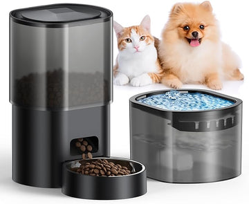 Automatic Cat Feeder and Water Fountain 5G WiFi Cat Food Dispensers
