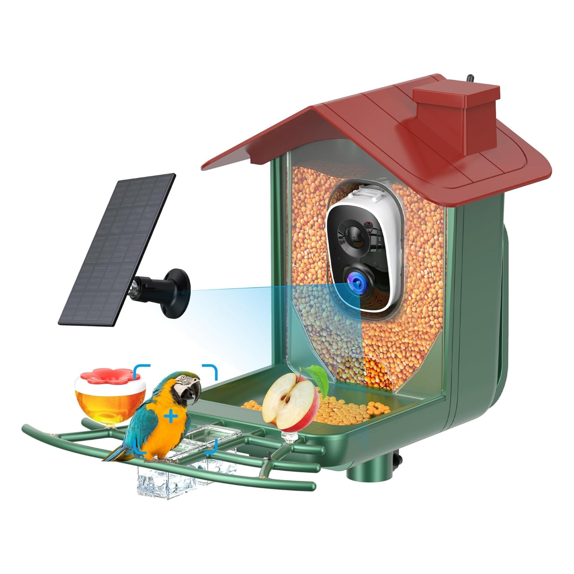Bird Feeder with Camera Outdoor Solar