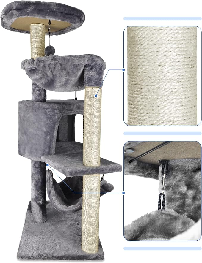 Cat Tree with Cat Condo and Big Hammock