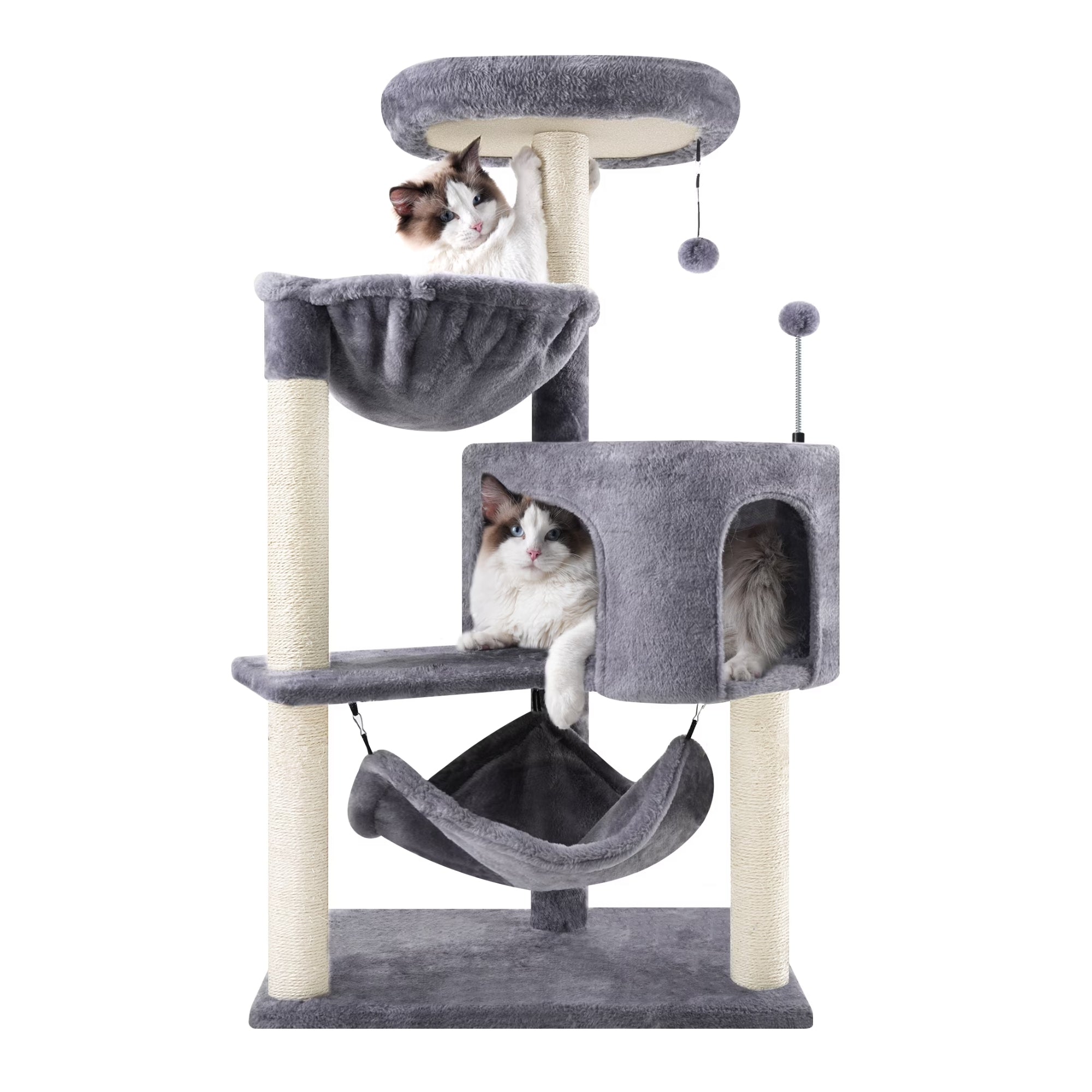 Cat Tree with Cat Condo and Big Hammock