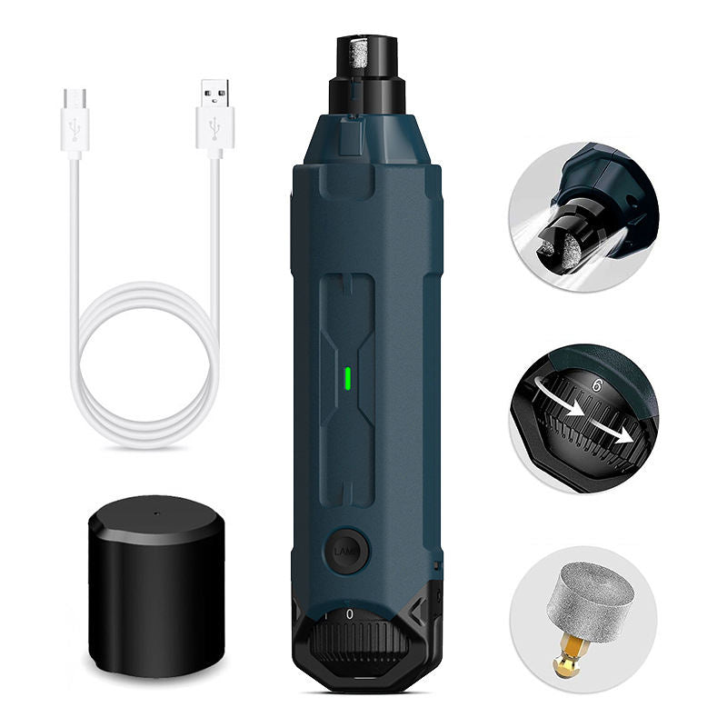 Dog Nail Grinder Upgraded - Professional 2-Speed Electric Rechargeable Pet Nail Trimmer