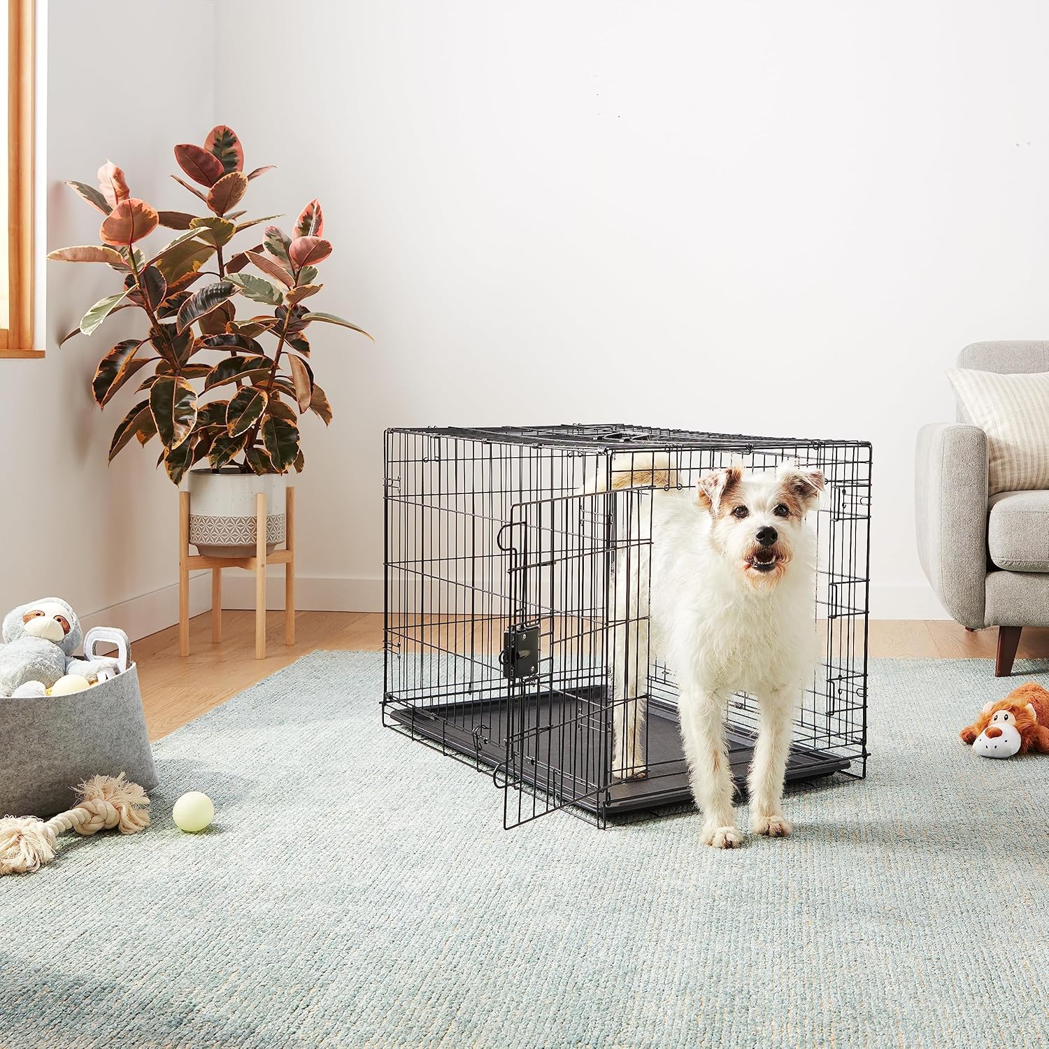 Durable, Foldable Metal Wire Dog Crate